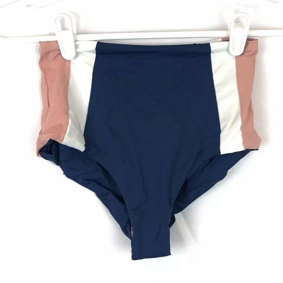l*space Other - LSpace Women’s Blue Color Block Portia Swimsuit Bottoms, Size Small